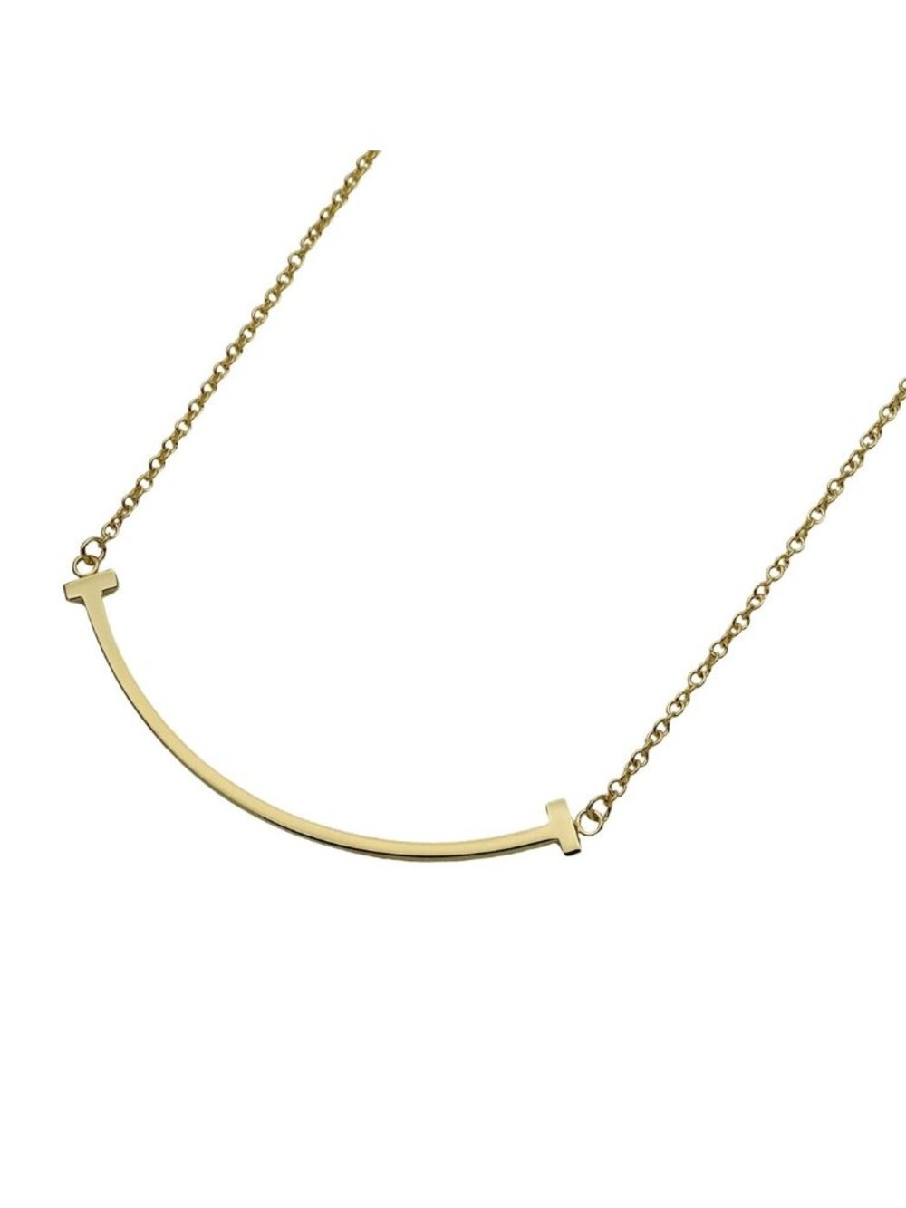 Tiffany & Co Necklace T Smile Small Yellow Gold